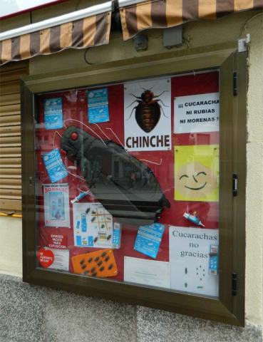 Foto 2. Uno de los escaparates de la droguería./ Desinsectador 23-06-2013