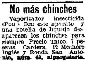 Foto 2. Anuncio publicado en el periódico La Vanguardia el viernes 28 de abril de 1916.