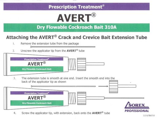 Foto 3. Folleto de Avert 310A donde se explica la utilización de la cánula.